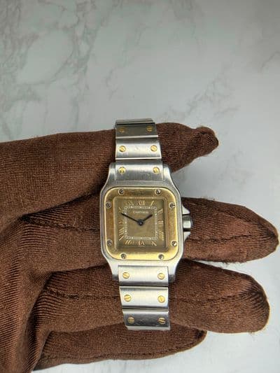 Cartier Cartier Santos Bronze dial Two-Tone Watch Only 1567 Preowned Quartz — photo 1