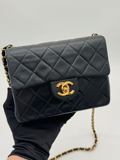 Chanel Chanel Mini vintage lambskin flap bag 24kt hardware — photo 9