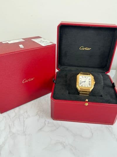 Cartier Cartier Santos yellow gold White dial Box and Papers WGSA0029 Very Good — photo 17