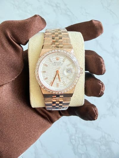 Rolex Rolex Land-Dweller White dial Rose Gold Box and Papers 127285TBR Good Automatic — photo 2