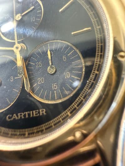 Cartier Cartier Cougar Black dial Yellow Gold Watch Only 11621 33mm Preowned Quartz — photo 6