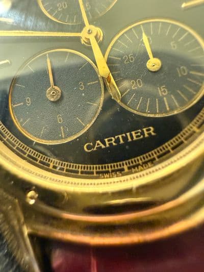 Cartier Cartier Cougar Black dial Yellow Gold Watch Only 11621 33mm Preowned Quartz — photo 9