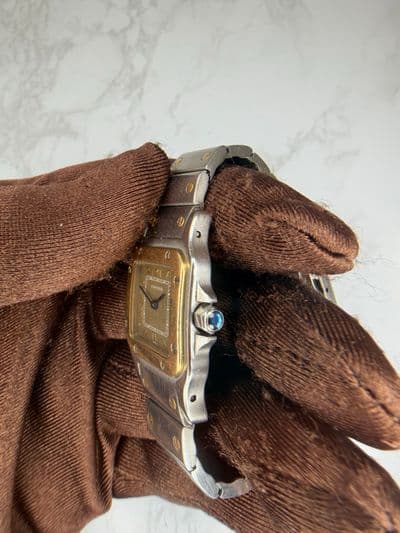 Cartier Cartier Santos Bronze dial Two-Tone Watch Only 1567 Preowned Quartz — photo 3