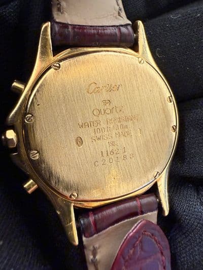 Cartier Cartier Cougar Black dial Yellow Gold Watch Only 11621 33mm Preowned Quartz — photo 15