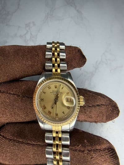 Rolex Rolex Datejust Gold dial Two-Tone Watch Only 69173 Preowned Automatic — photo 1
