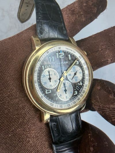 Chopard Chopard Mille Miglia Gray blue “Sport Argentina” limited edition dial Yellow Gold Watch Only 1251 Preowned Automatic — photo 3