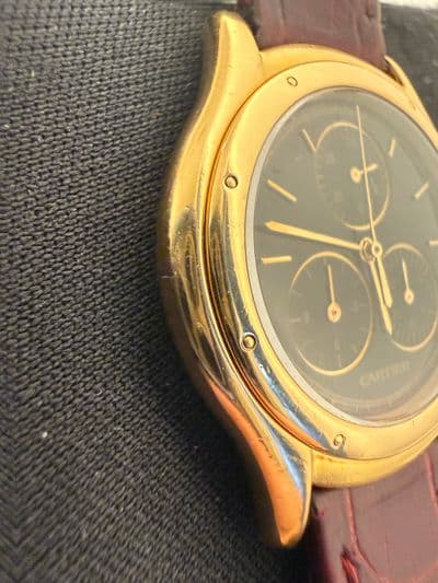 Cartier Cartier Cougar Black dial Yellow Gold Watch Only 11621 33mm Preowned Quartz — photo 4