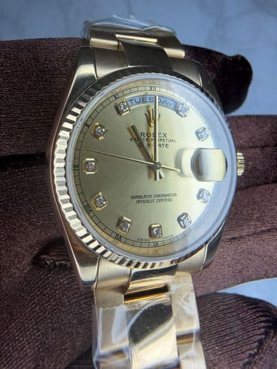Rolex Rolex Day-Date Gold dial Yellow Gold Watch Only 118208 Preowned Automatic — photo 4