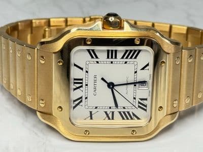 Cartier Cartier Santos yellow gold White dial Box and Papers WGSA0029 Very Good — photo 7