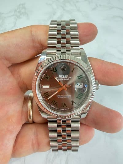 Rolex Rolex Dj41 jubilee wimbeldon  Silver dial Stainless Steel Watch Only 126300 Very Good Automatic — photo 3