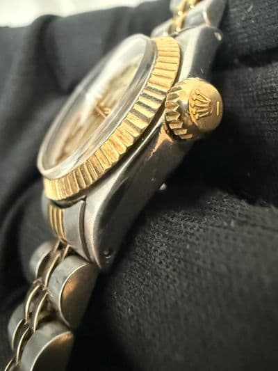 Rolex Rolex Oyster Perpetual  Beige dial Two-Tone Watch Only 6719 Preowned Automatic — photo 3