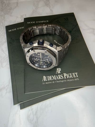 Audemars Piguet Audemars Piguet Royal Oak Offshore Beast Perpetual calendar Blue dial Stainless Steel Booklets 25854ST.OO.1150.ST.01 Excellent Automatic — photo 7