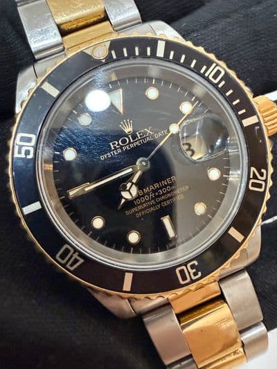Rolex Rolex Submariner Black dial Two-Tone Watch Only 16613 Fair Automatic — photo 1