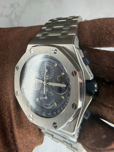 Audemars Piguet Audemars Piguet Royal Oak Offshore Beast Perpetual calendar Blue dial Stainless Steel Booklets 25854ST.OO.1150.ST.01 Excellent Automatic — photo 2