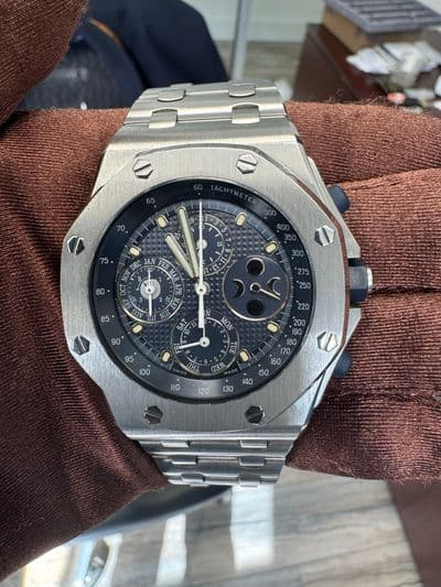 Audemars Piguet Audemars Piguet Royal Oak Offshore Beast Perpetual calendar Blue dial Stainless Steel Booklets 25854ST.OO.1150.ST.01 Excellent Automatic — photo 10