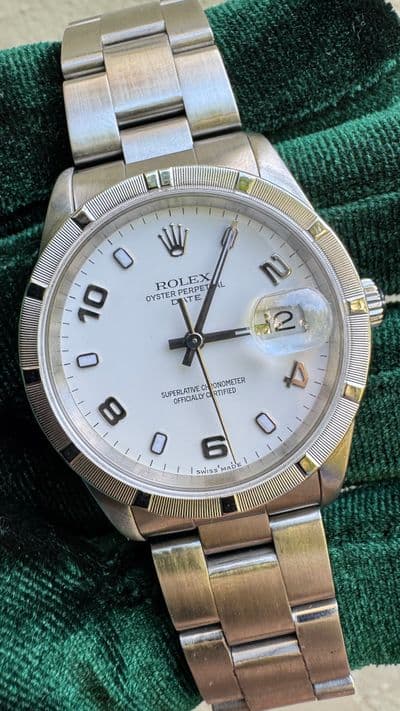 Rolex Rolex Date 34 White dial Watch Only 15210 34mm 6.50in — photo 3