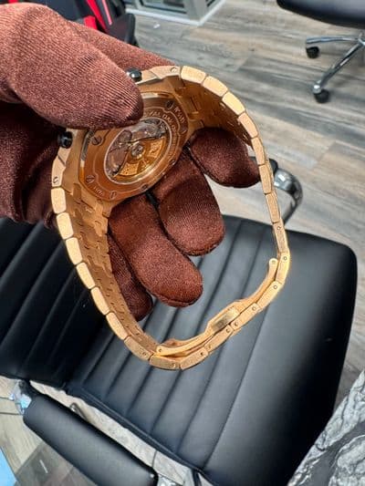 Audemars Piguet Audemars Piguet Royal Oak Brick Champagne dial Rose Gold Watch Only 26470OR Very Good Automatic — photo 8
