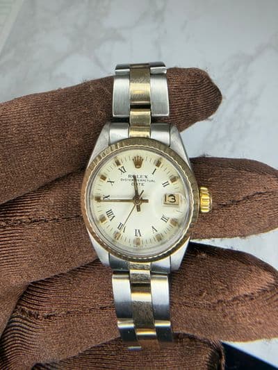 Rolex Rolex Date White dial Two-Tone Watch Only 6917 Preowned Automatic — photo 1
