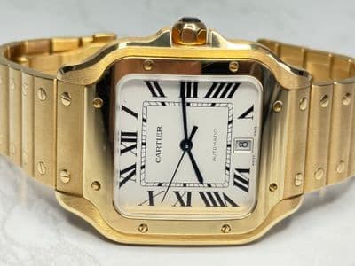 Cartier Cartier Santos yellow gold White dial Box and Papers WGSA0029 Very Good — photo 3