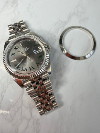 Rolex Rolex Dj41 jubilee wimbeldon  Silver dial Stainless Steel Watch Only 126300 Very Good Automatic — photo 2