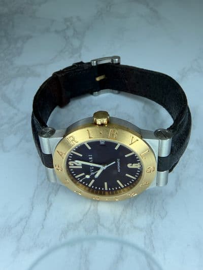 Bulgari Bulgari Diagono Black dial Watch Only LC35SG Preowned Automatic — photo 7