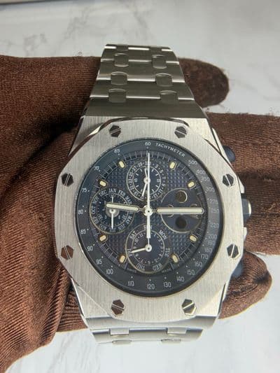 Audemars Piguet Audemars Piguet Royal Oak Offshore Beast Perpetual calendar Blue dial Stainless Steel Booklets 25854ST.OO.1150.ST.01 Excellent Automatic — photo 9