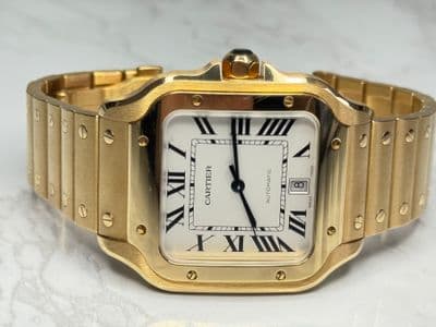 Cartier Cartier Santos yellow gold White dial Box and Papers WGSA0029 Very Good — photo 2