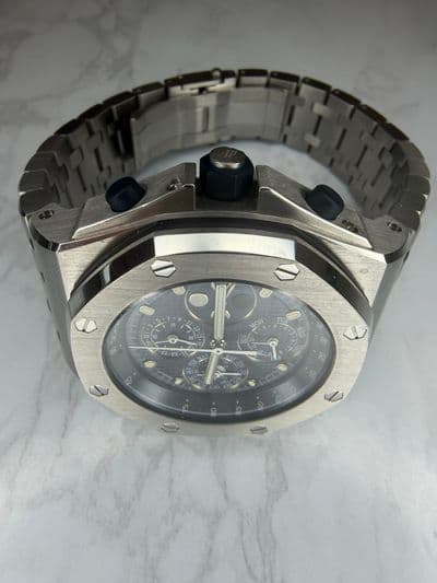 Audemars Piguet Audemars Piguet Royal Oak Offshore Beast Perpetual calendar Blue dial Stainless Steel Booklets 25854ST.OO.1150.ST.01 Excellent Automatic — photo 8