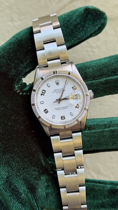 Rolex Rolex Date 34 White dial Watch Only 15210 34mm 6.50in — photo 1