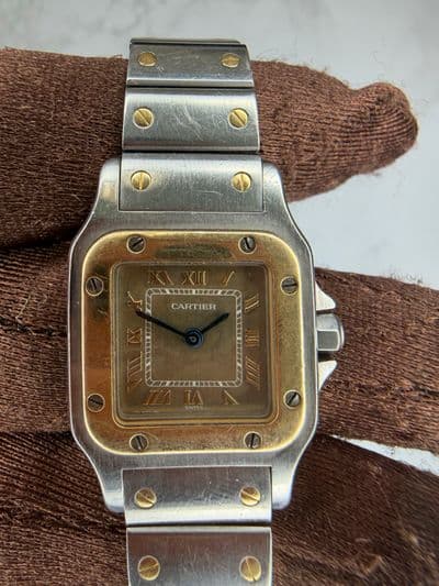Cartier Cartier Santos Bronze dial Two-Tone Watch Only 1567 Preowned Quartz — photo 2