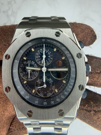 Audemars Piguet Audemars Piguet Royal Oak Offshore Beast Perpetual calendar Blue dial Stainless Steel Booklets 25854ST.OO.1150.ST.01 Excellent Automatic — photo 6