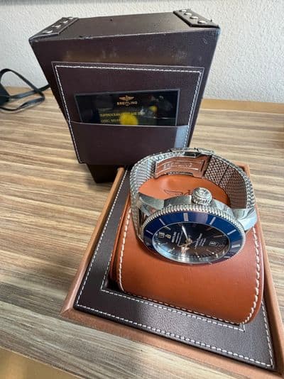 Breitling Breitling Superocean Heritage II Blue dial Stainless Steel Box and Papers AB2020 Good Automatic — photo 1