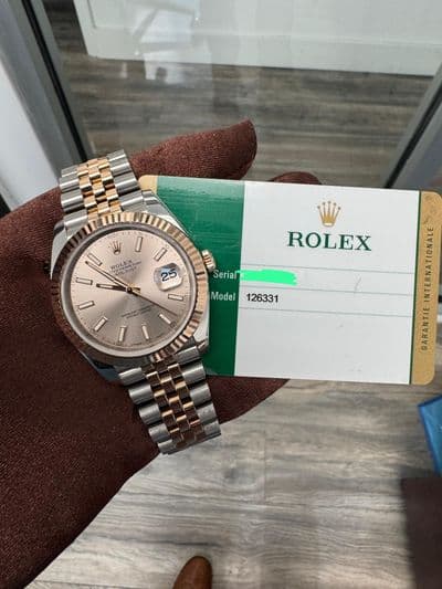 Rolex Rolex Datejust  Sundust dial Two-Tone Papers/Cards 126331 Very Good Automatic — photo 1