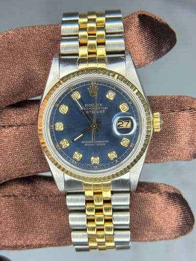 Rolex Rolex Datejust Blue dial Two-Tone Watch Only 16013 Good Automatic — photo 1