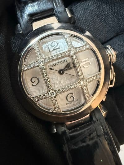 Cartier Cartier Pasha  Silver dial White Gold Watch Only 2529 Preowned Automatic — photo 2