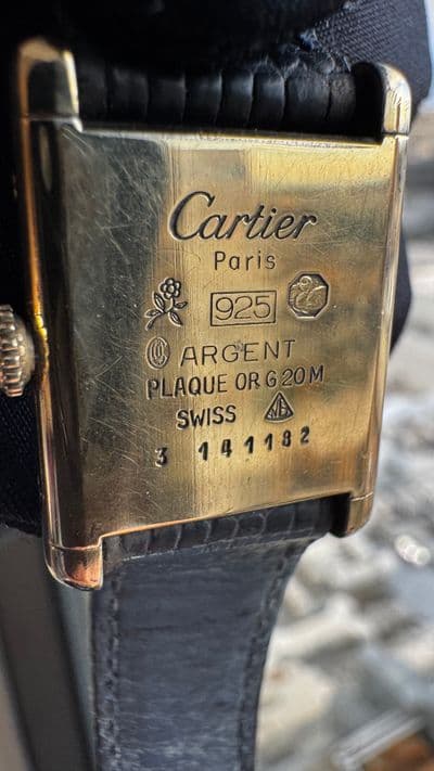 Cartier Cartier Tank lapis dial vermeil silver argent must — photo 4