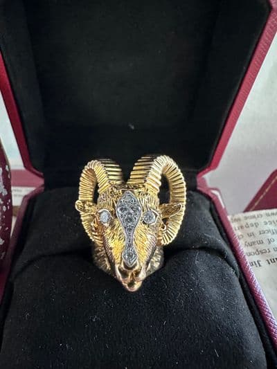 Jewelry Jewelry Custom Goat ram ring 18k — photo 1