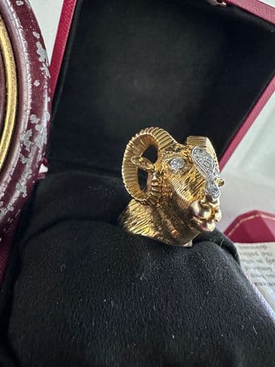 Jewelry Jewelry Custom Goat ram ring 18k — photo 2