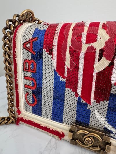Chanel Chanel Coco cuba sequin boy bag new medium — photo 21
