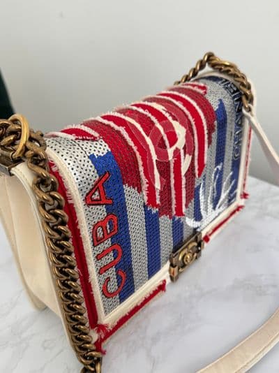 Chanel Chanel Coco cuba sequin boy bag new medium — photo 17